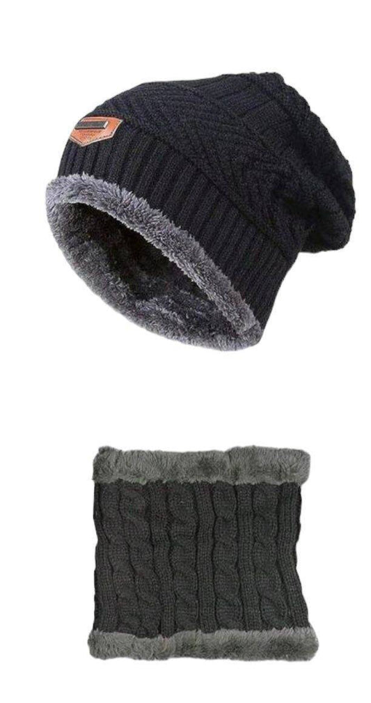 Muts en sjaal - zwart - kind - peuter - kleuter