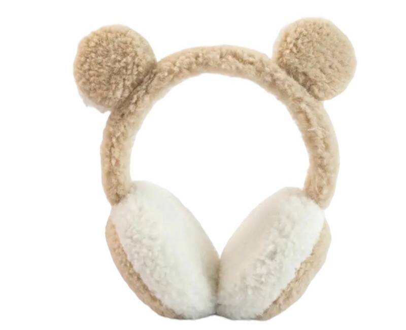 Oorwarmers kind - winter - warm - meisjes - teddy khaki