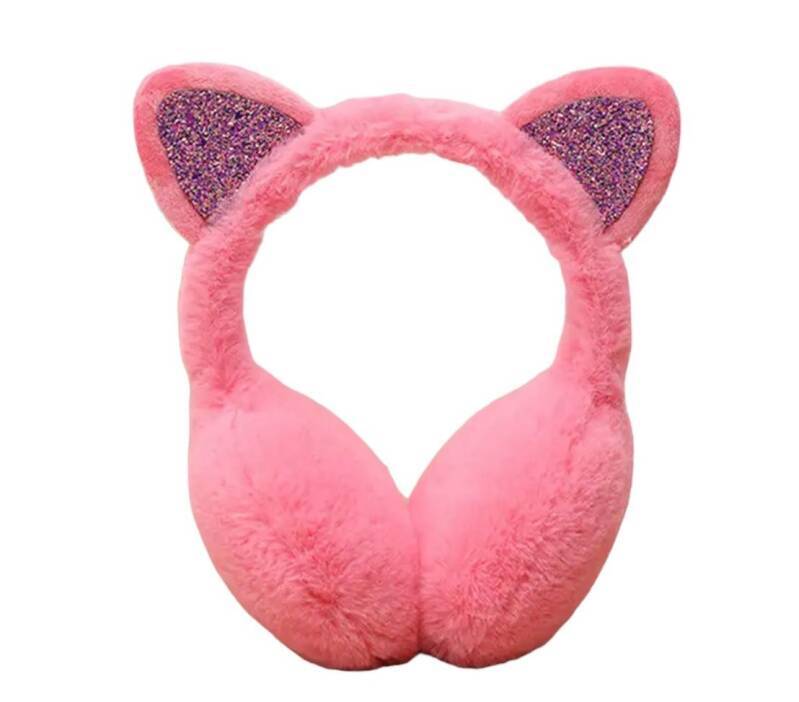 Oorwarmers kind - winter - warm - meisjes - kattenoortjes - roze