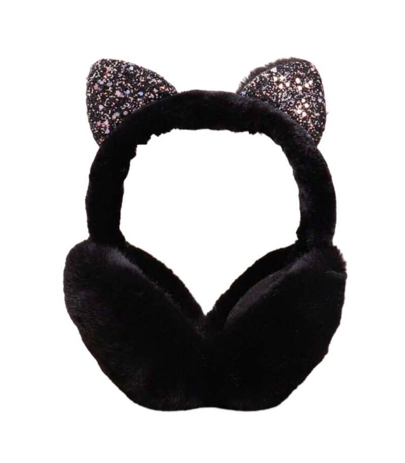 Oorwarmers kind - winter - warm - meisjes - kattenoortjes - zwart