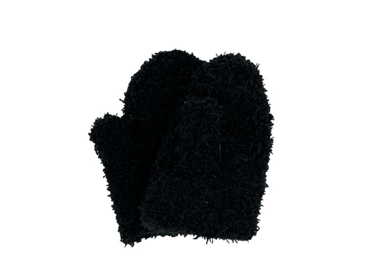 Wanten - handschoenen - baby - teddy - winter - warm - zwart