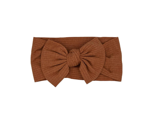 Baby hoofdband - haarband - meisjes - elastisch - met knoop en strik - terra