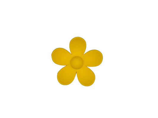 Pince à cheveux - griffe à cheveux - fleur - jaune
