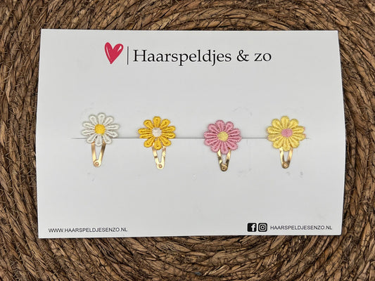 Hair clip flower set 1 - flowers - spring - summer - 3 cm pins