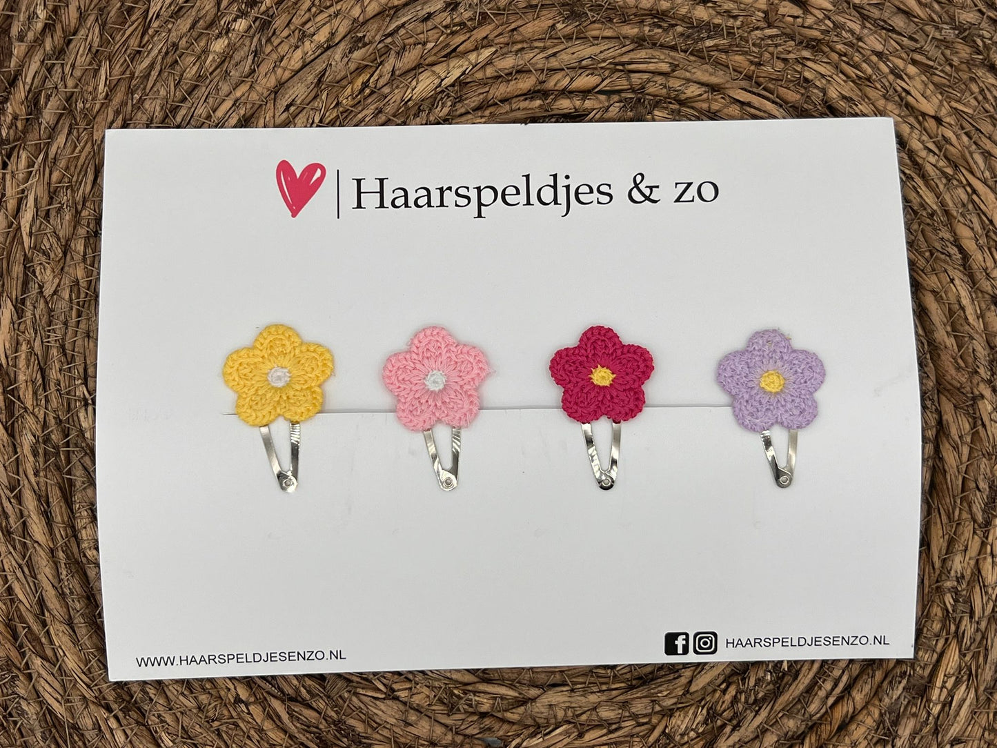Lot de 7 pinces à cheveux fleuries - fleurs - printemps - été - épingles de 3 cm