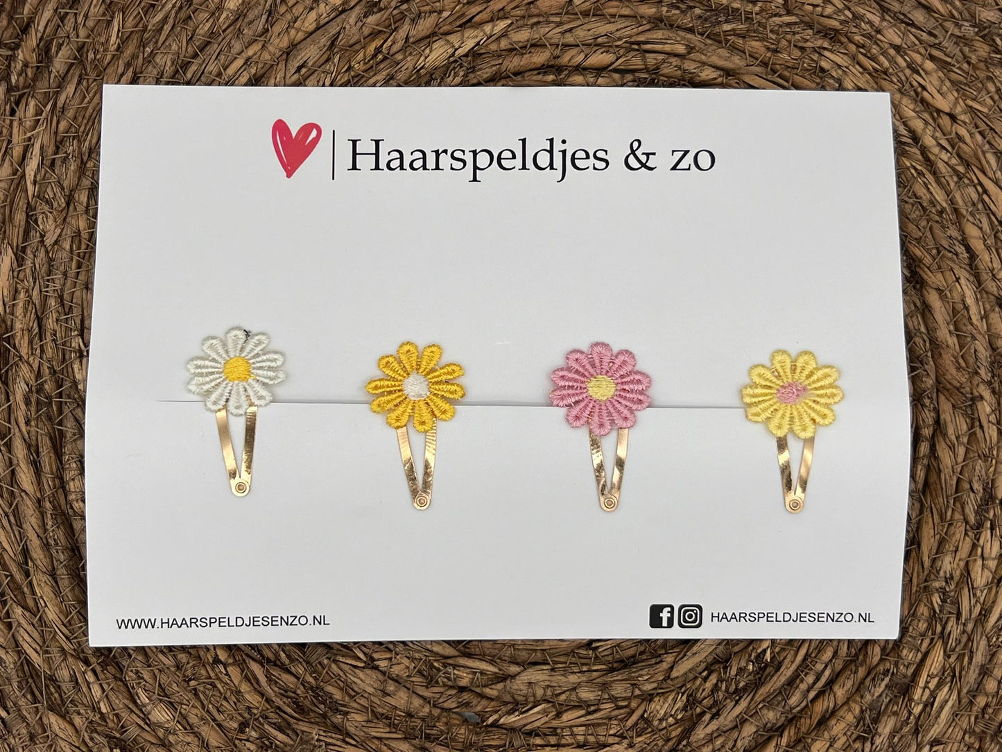 Hair clip flower set 1 - flowers - spring - summer - 4 cm pins