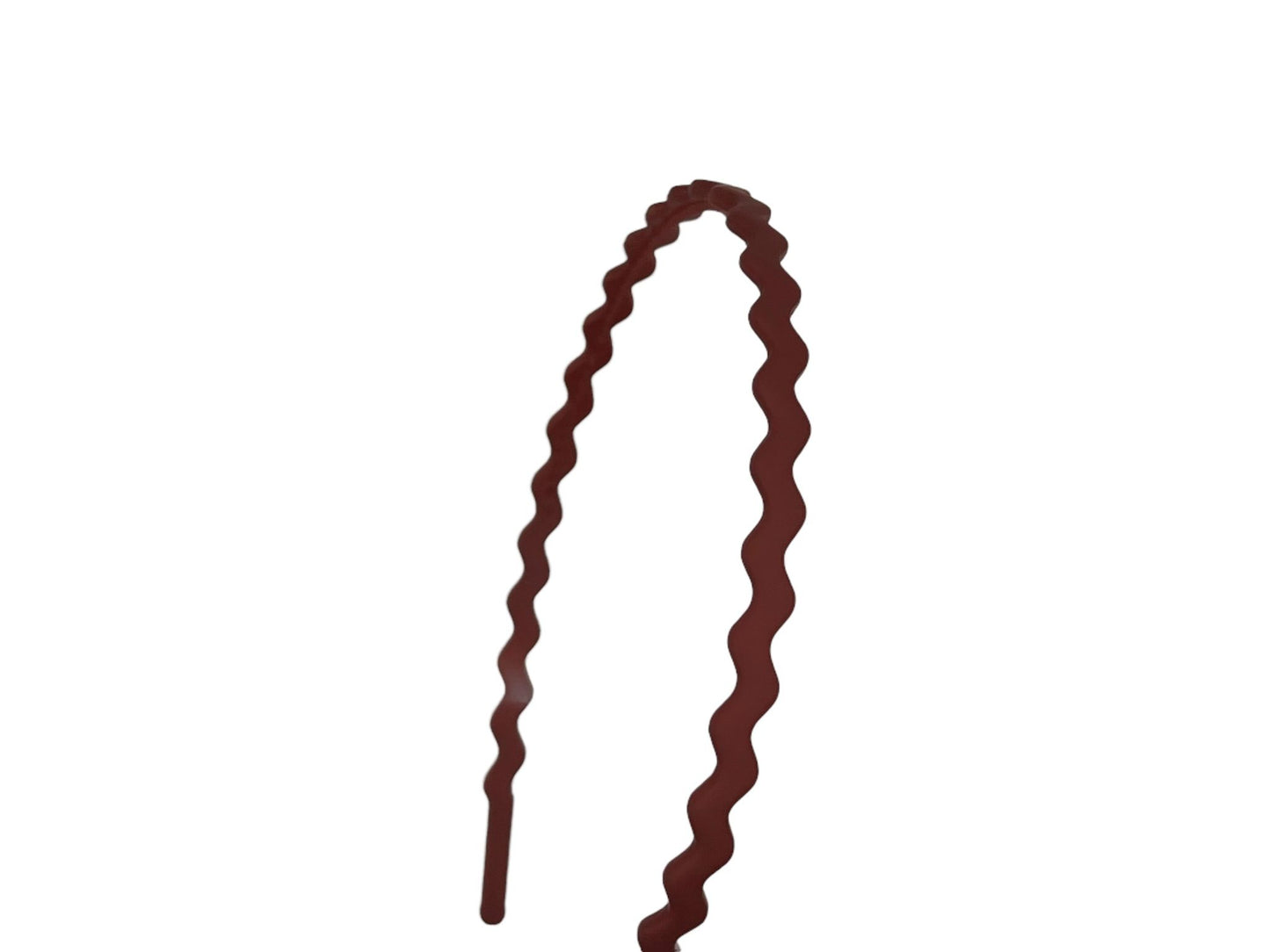 Diadème - basique - bandeau - dents - ondulations - marron/rouge