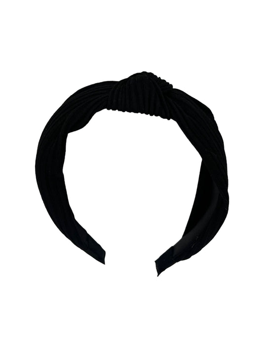 Bandeau en tissu noir à nœud