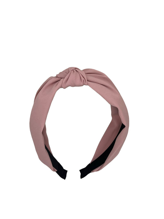 Diadème - tissu - bandeau - avec nœud - rose