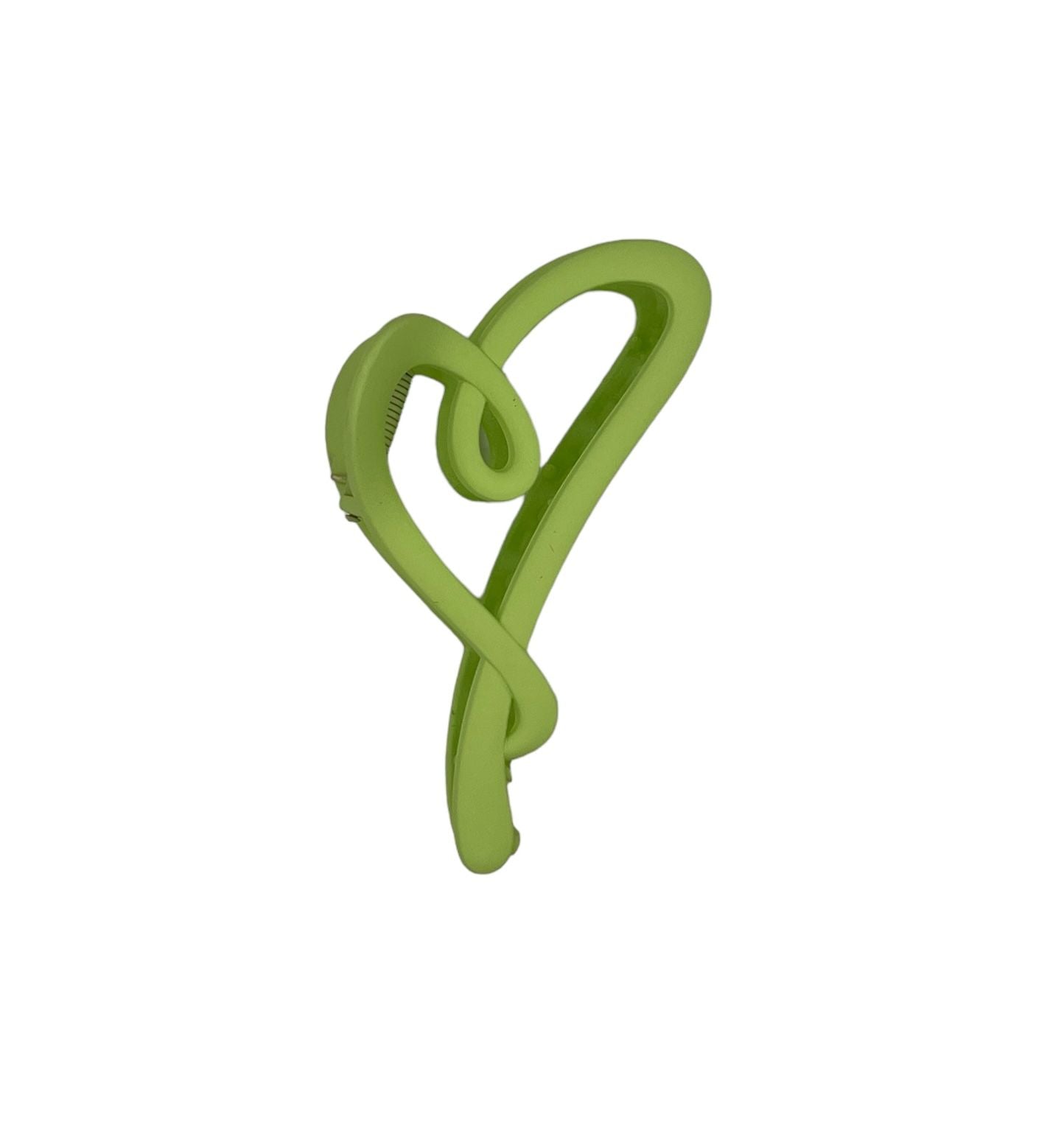 Pince à cheveux - griffe à cheveux - cœur - verte