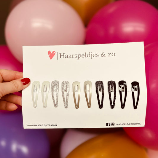 Pinces à cheveux basiques - assortiment - 5 cm