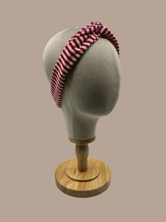 Bandeau de carnaval – serre-tête – avec fil d'aluminium – adultes – jeunes – bandeaux vintage – accessoires pour cheveux – rouge – blanc – Ut Malse Arckeldurp