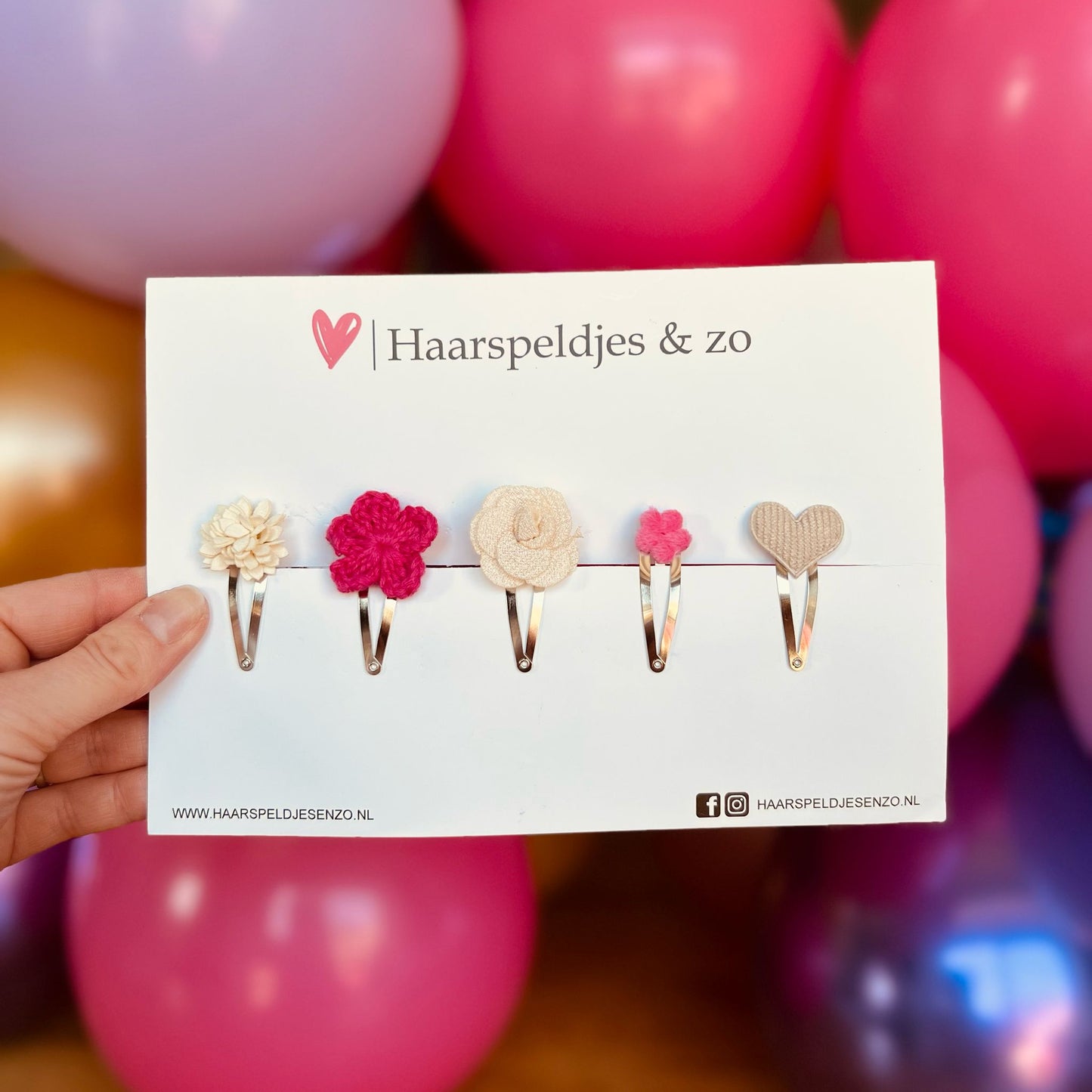 Assortiment d'essai - mélange de différentes épingles - fleurs - épingles de 4 cm - beige/rose