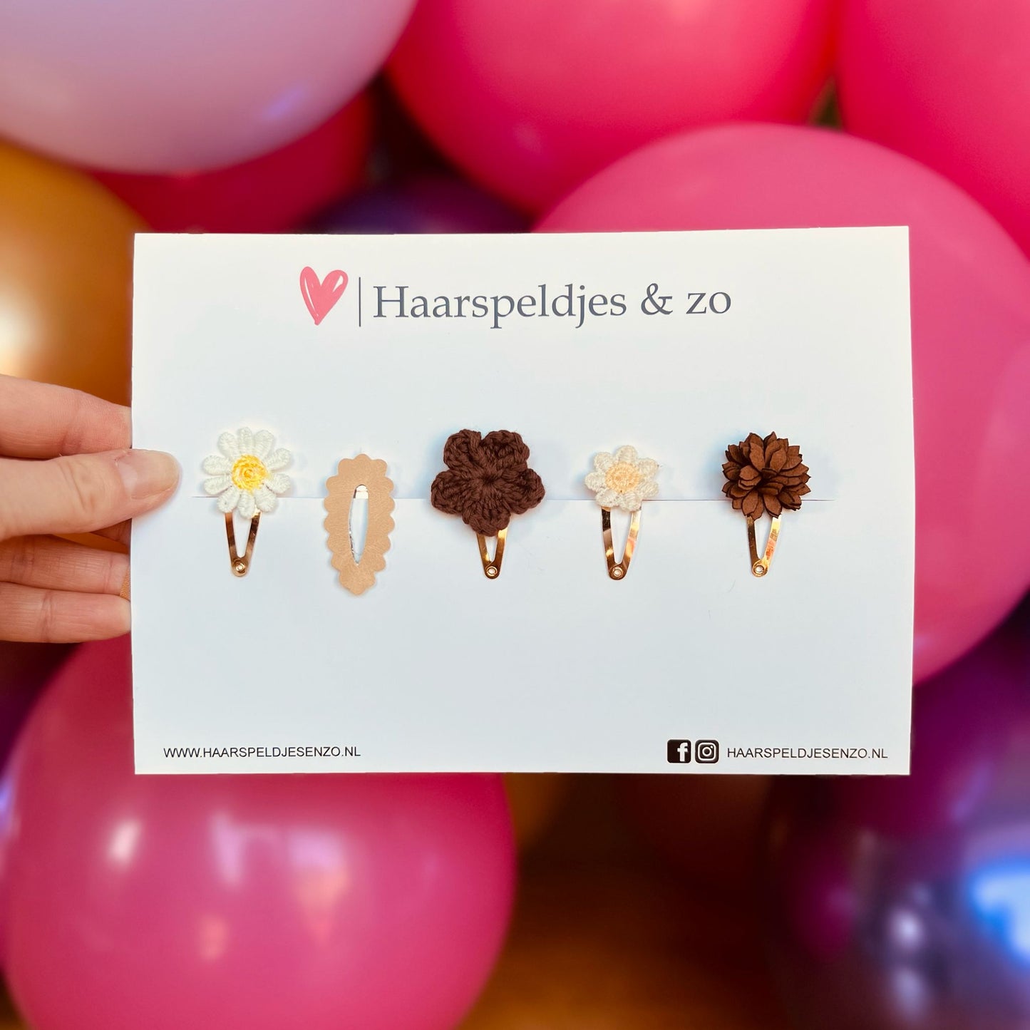 Assortiment d'essai - mélange de différentes épingles - fleurs - épingles de 3 cm - marron/jaune