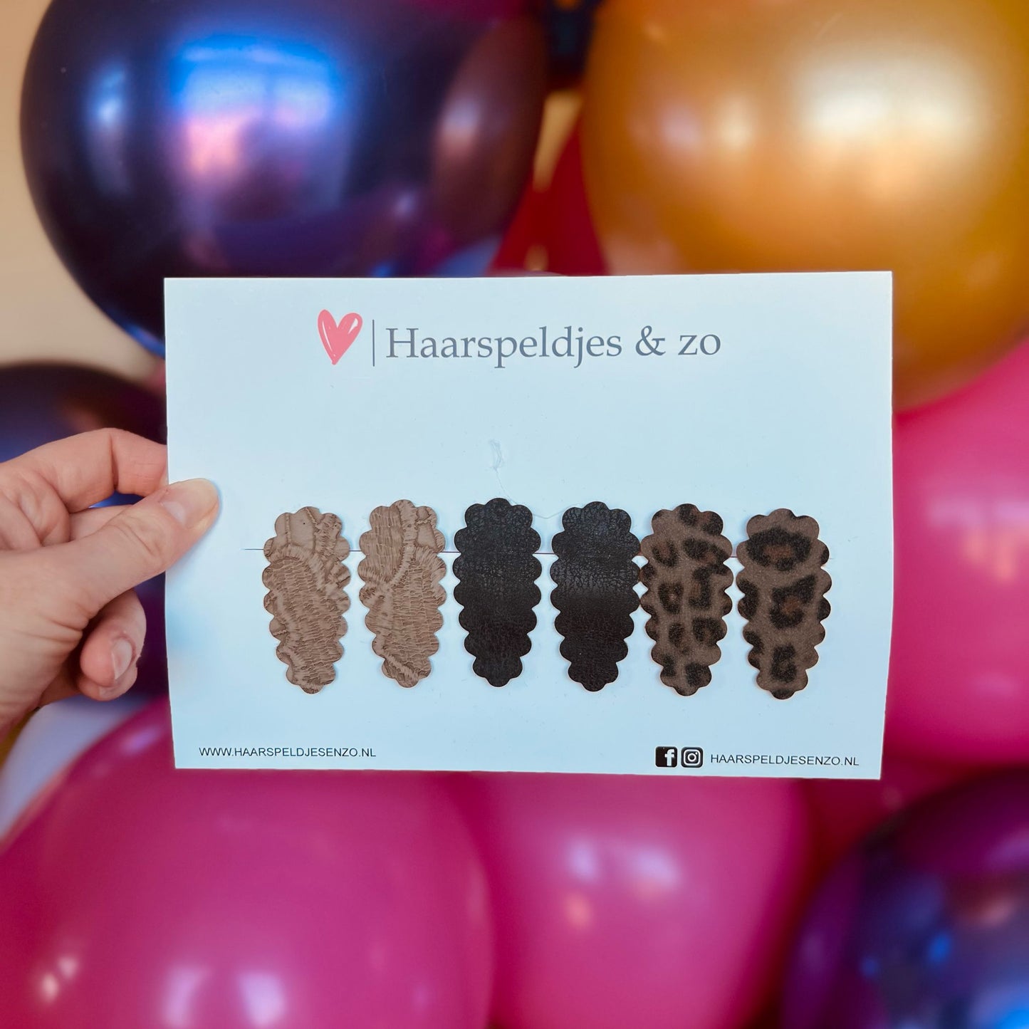 Pince à cheveux Liz - ondulée - lot - verte - noire - beige - épingles de 3 cm