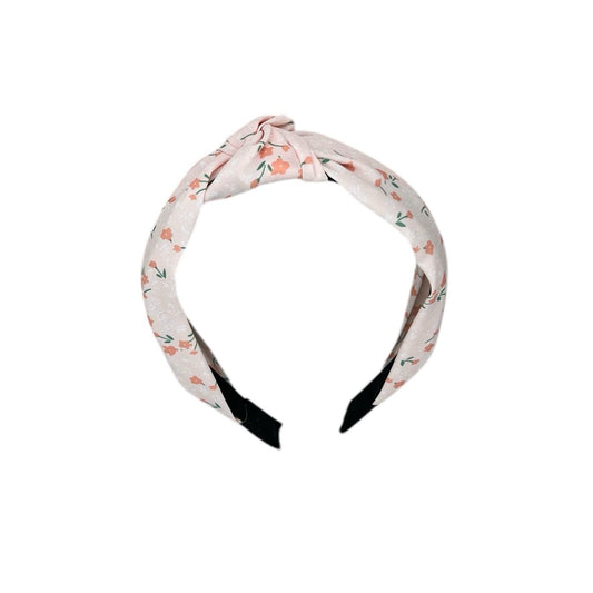 Diadeem - stof - haarband - met bloemetjes - roze