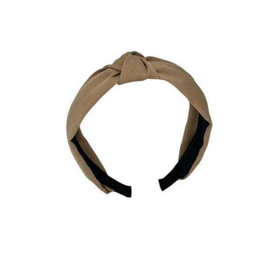 Diadème - tissu - bandeau - avec nœud - marron