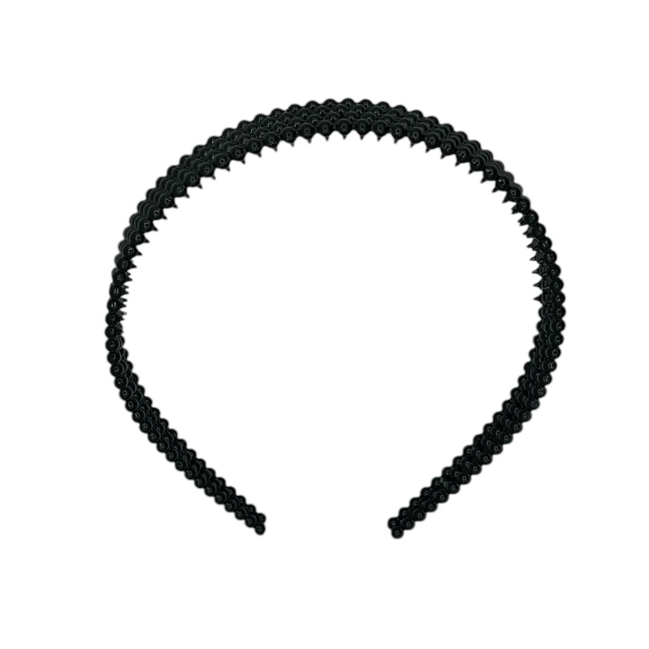 Diadeem - haarband - fashionable -haaraccessoire - kinderen - volwassenen - parels - zwart