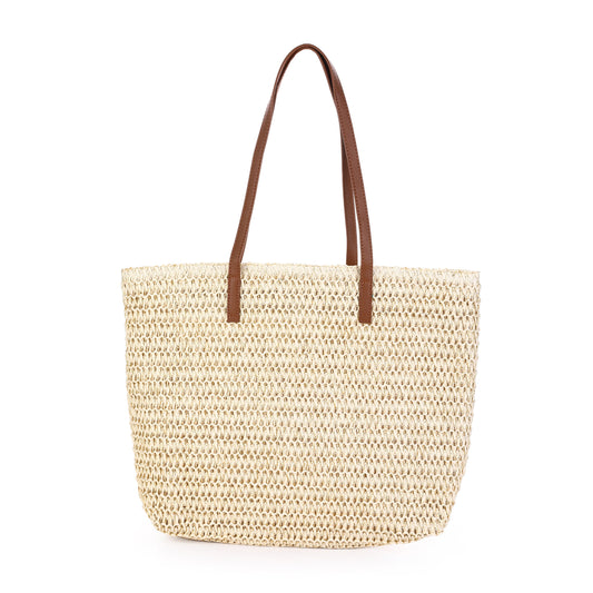 Luxury beach bag - double handle - beach shopper - beach bag - beige