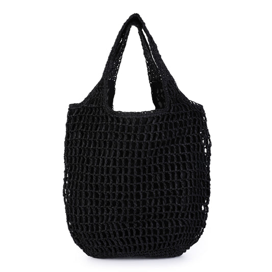 Beach bag - double handle - beach shopper - beach bag - black