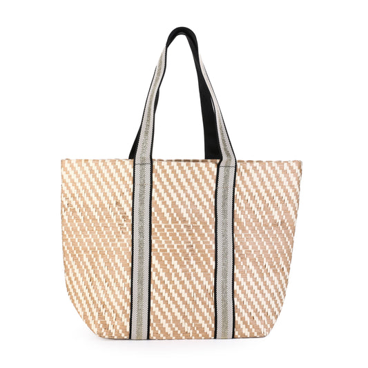 Beach bag - double handle - beach shopper - beach bag - khaki