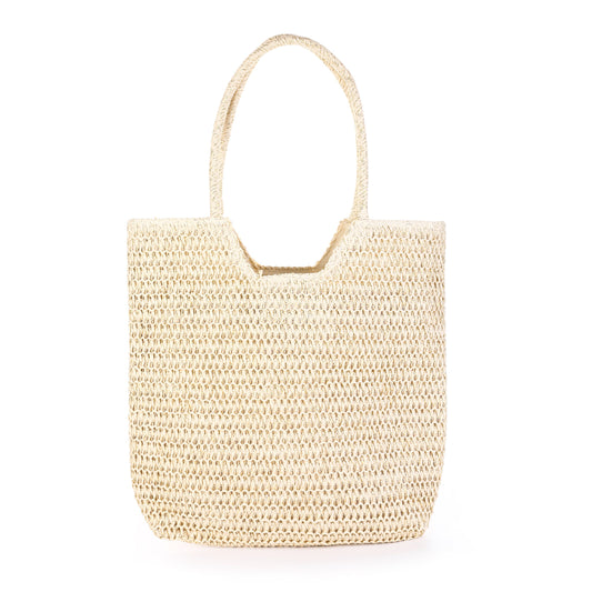 Beach bag - double handle - beach shopper - beach bag - beige
