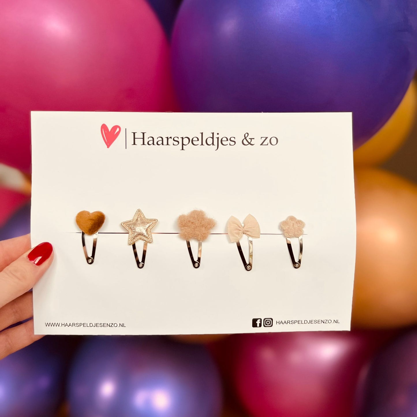 Try-out mix - application - mix of different pins - flowers - 3 cm pins - Christmas - holidays - shimmer - glitter - beige/brown