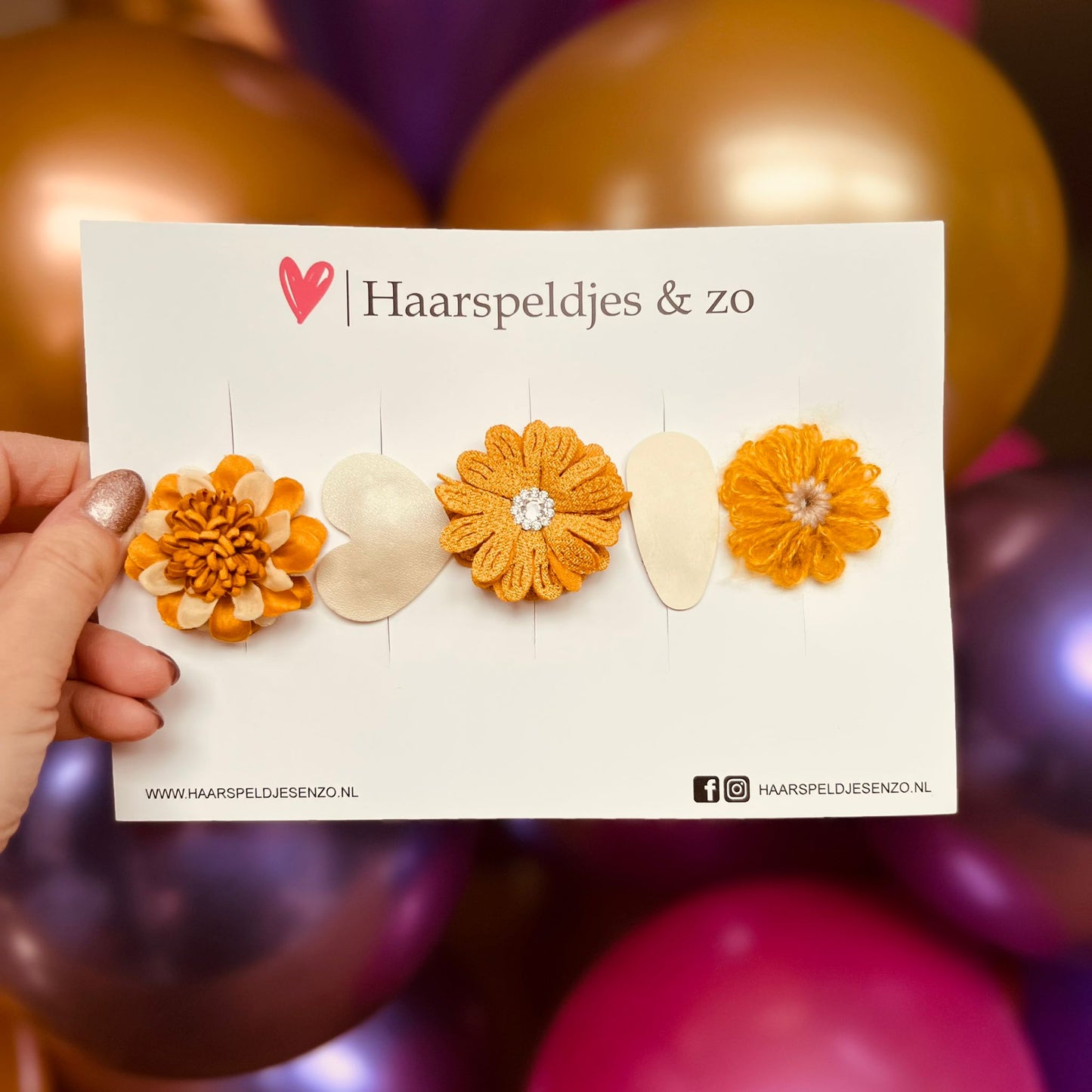 Haarspeldje antislip - baby's - kinderen - meisjes - mix - sterretjes - hartjes - bloemetjes - geel