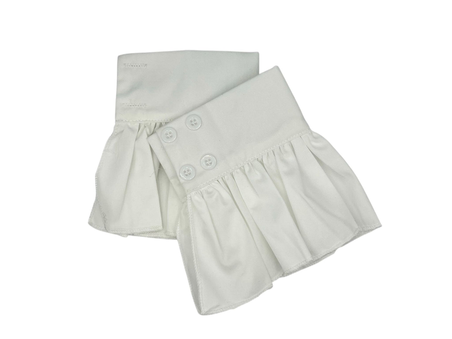 Witte manchetten - mouwtjes - met knopen