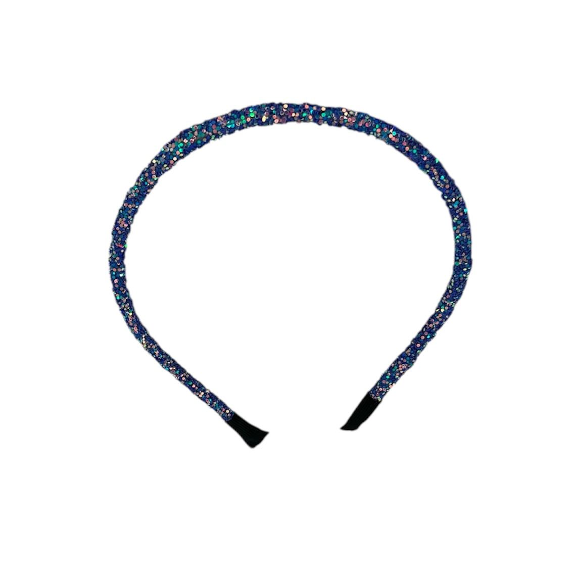 Diadeem - haarband - fashionable - haaraccessoire - kinderen - volwassenen - kerst - feestdagen - chunky - glitters - glimmend - donkerblauw