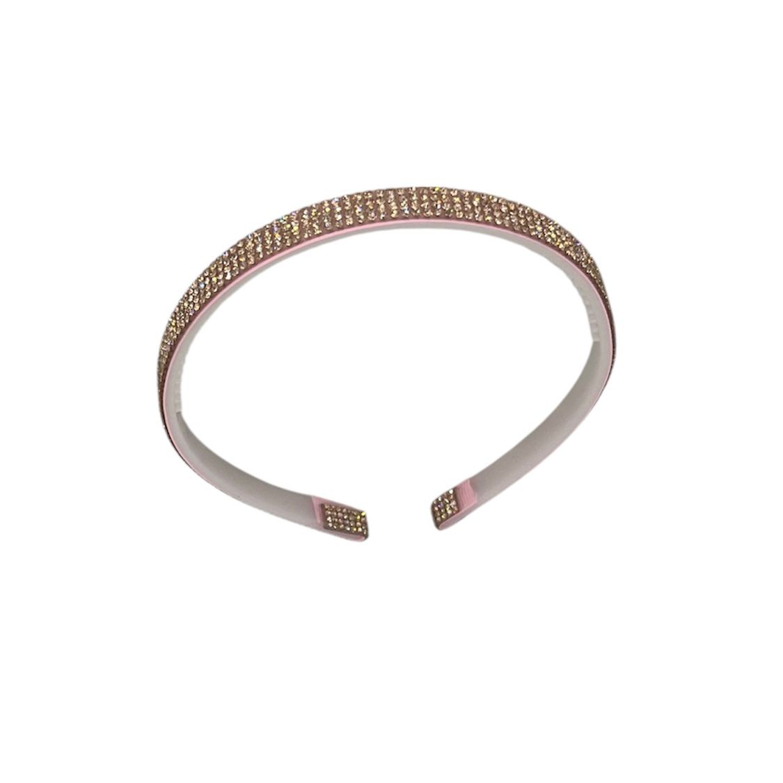 Diadeem - haarband - fashionable - haaraccessoire - kinderen - volwassenen - kerst - feestdagen - strass steentjes - glimmend - rosé