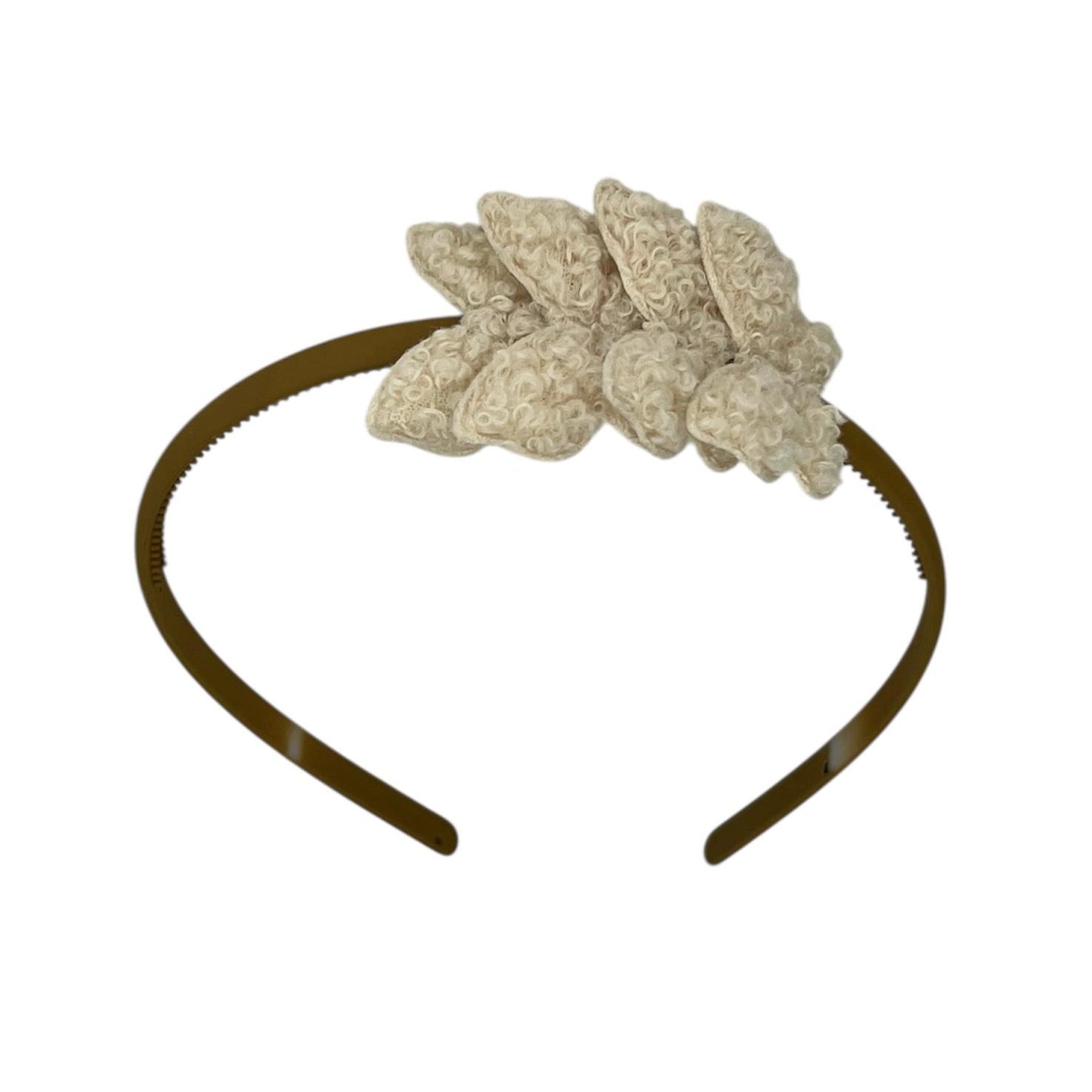 Bandeau à papillons - bandeau kaki - ours en peluche - beige