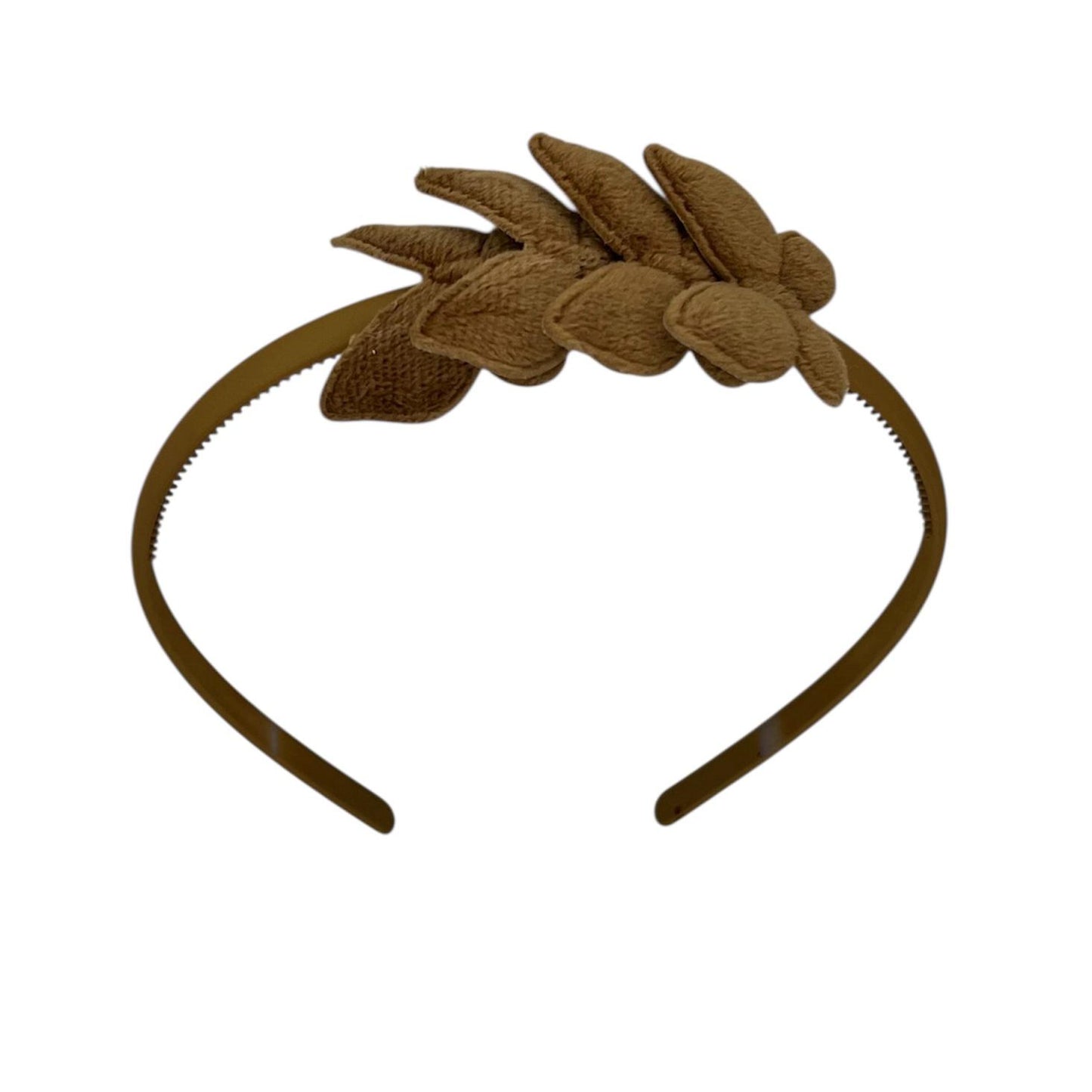 Serre-tête papillons - serre-tête kaki - tissu doux - marron
