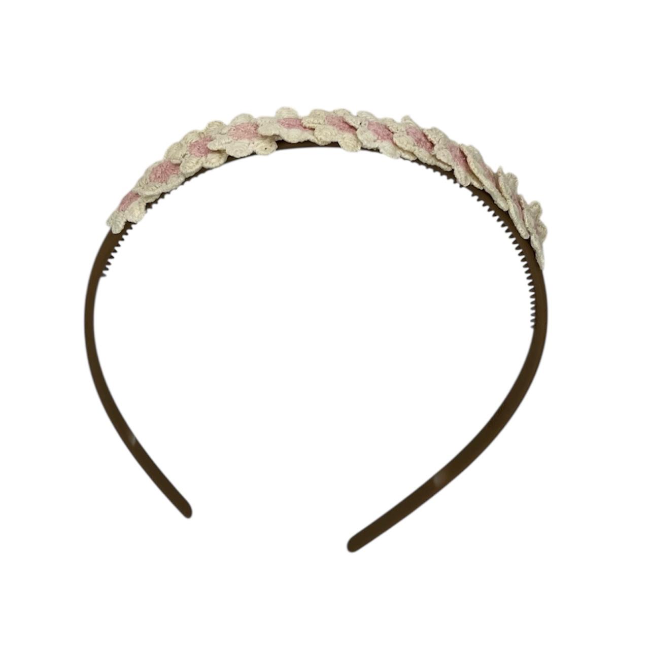 Diadeem  flower - haarband - madeliefjes - roze - bloemen - bloemetjes
