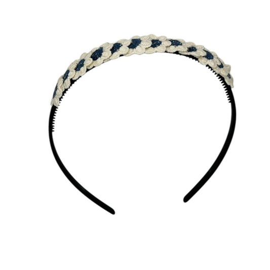 Diadème - bandeau - marguerites - bleu - fleurs - fleurettes