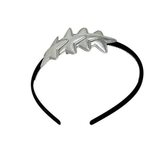 Tiara with stars - Christmas collection - shiny - star - silver - black tiara