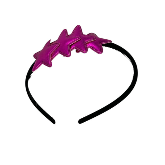 Tiara with stars - Christmas collection - shiny - star - pink - black tiara