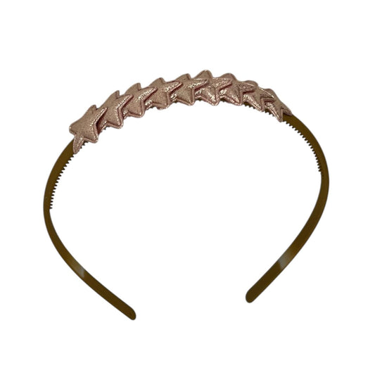 Tiara with stars - Christmas collection - shiny - star - khaki tiara - pink