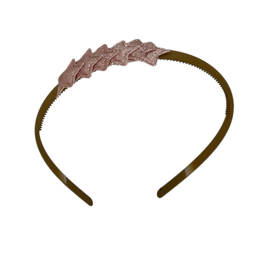 Tiara with stars - Christmas collection - shiny - star - khaki tiara - pink