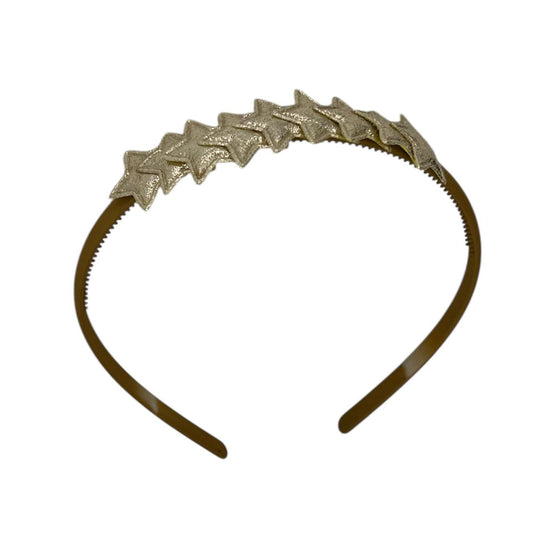 Tiara with stars - Christmas collection - glitter - star - gold — Khaki tiara