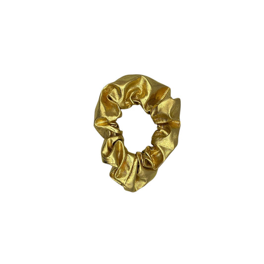 Scrunchie - elastiek - glimmende stof - kerst - goud