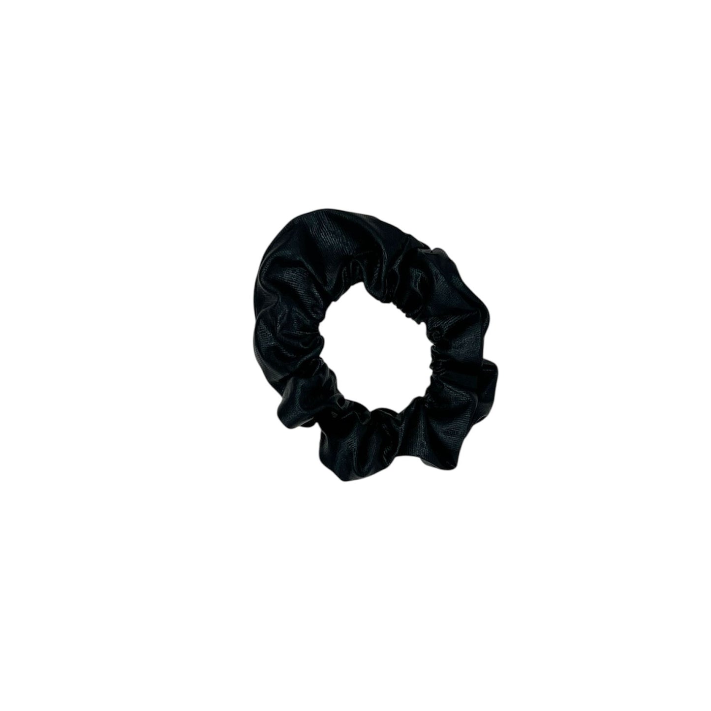 Scrunchie - elastiek - glimmende stof - kerst - zwart
