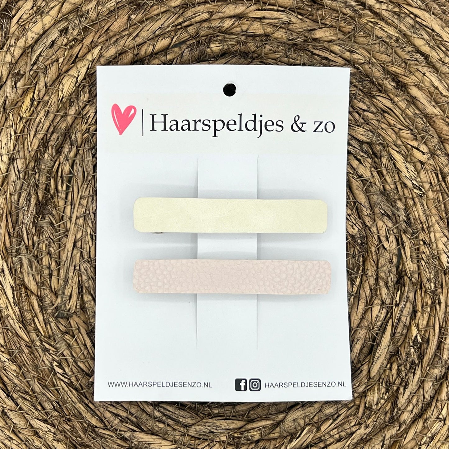 French Barrette - 8 cm speld / clip - meiden - dames - volwassenen - beige/roze