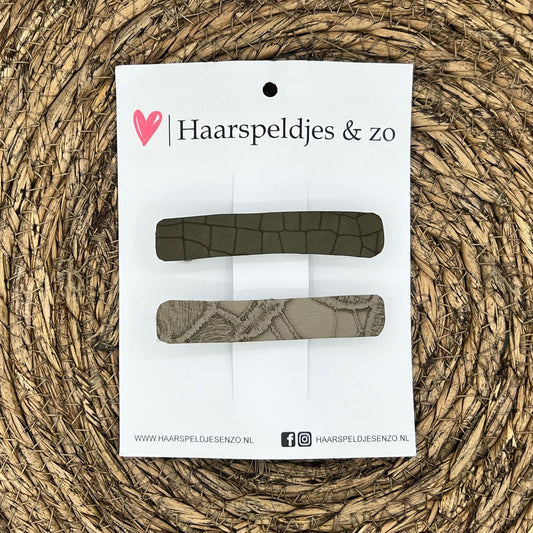 French Barrette - 8 cm speld / clip - meiden - dames - volwassenen - groen