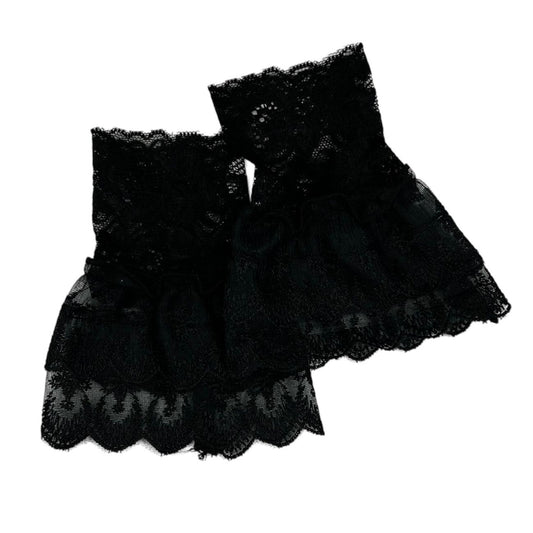 Zwarte kanten manchetten - mouwtjes - met elastiek -  - rekbaar