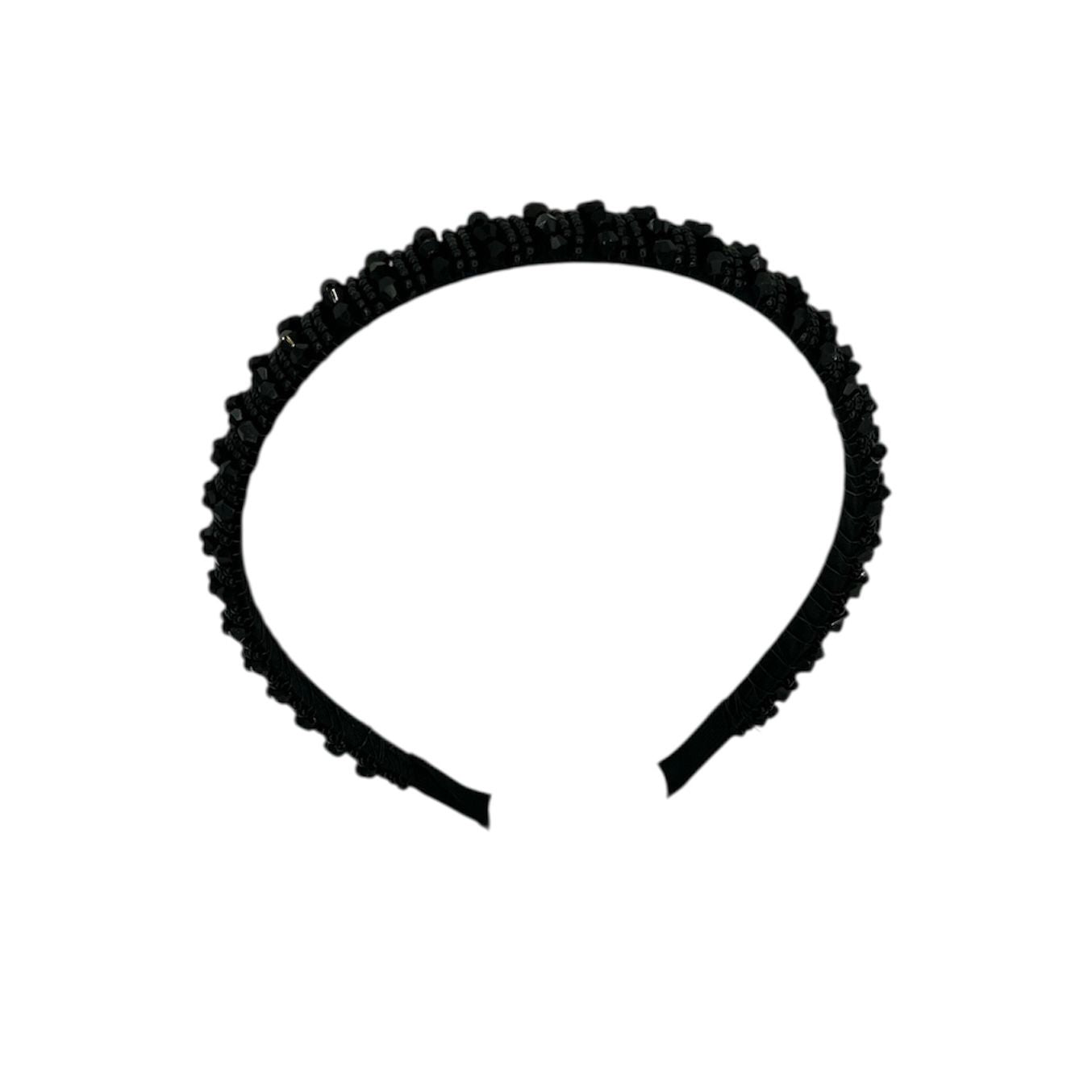 Diadeem - haarband - fashionable - haaraccessoire - kinderen - volwassenen - kerst - feestdagen - kralen - glimmend - zwart