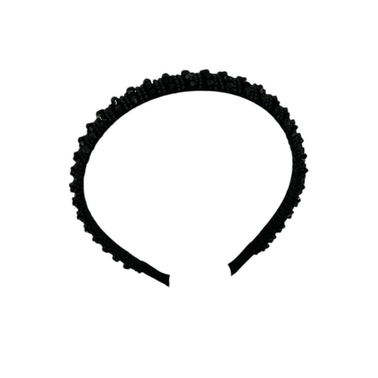 Diadème - bandeau - à la mode - accessoire pour cheveux - enfants - adultes - Noël - fêtes - perles - brillant - noir