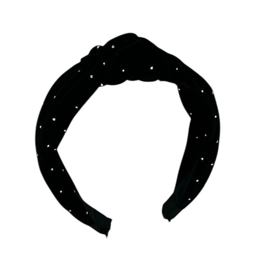 Diadème avec nœud - à la mode - bandeau - accessoire de cheveux - enfants - adultes - Noël - fêtes - strass - brillant - noir