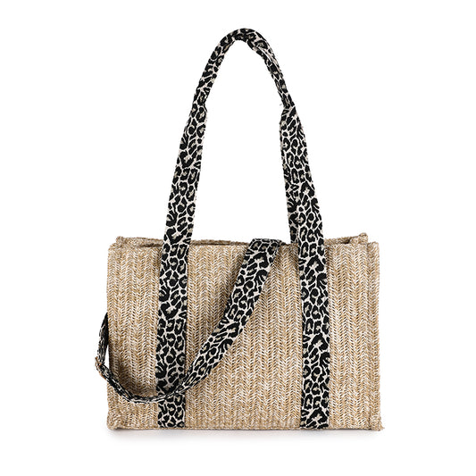 Beach bag - double handle - beach shopper - beach bag - beige