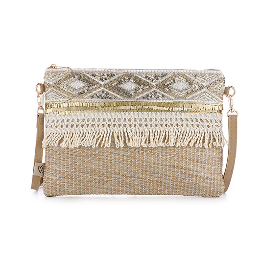 Beach bag - double handle - beach shopper - beach bag - beige